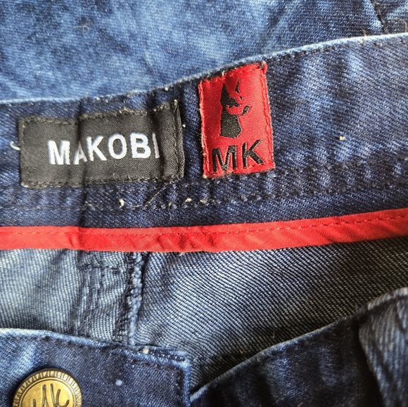 HOST PICK๐๐MAKOBI MK never worn distressed designer mens jeans ๐ sz36x34 - Picture 9 of 13